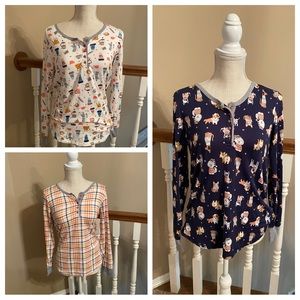 Set of 3 Cuddl Duds Pajamas